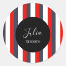 Recherche de rayures bleues blanches autocollants Rouge