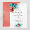 Recherche de turquoise bar bat mitzvah invitations Aquarelle