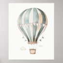 Suche nach heißluftballon kinderzimmer poster Aquarell