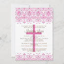 Recherche de de damassé baptême invitations Rose