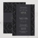 Recherche de damassé noire invitations Couple