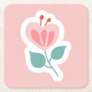 Recherche de fleurs roses dessous de verres Mignon