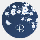 Recherche de fleur japonaise autocollants Bleu