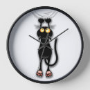 Recherche de drole chat horloges Animaux