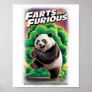 Recherche de panda drôle posters Noir et blanc