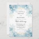 Recherche de neige mariage invitations Blanc