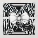 Recherche de zèbre blanc noir invitations Élégant