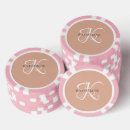 Recherche de rose jetons poker Monogramme