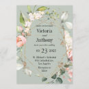 Recherche de rose vert mariage invitations Typographie