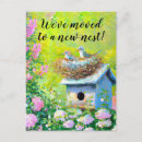 Recherche de nid cartes postales Changement d'adresse