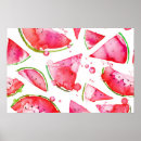 Recherche de tranches de pastèque posters Aquarelle