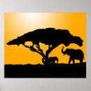 Suche nach elefant silhouette poster Afrika