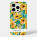 Recherche de peinture de tournesol iphone coques Jaune