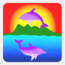 Recherche de dauphins autocollants Vert