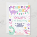 Recherche de de t rex anniversaire invitations Girl