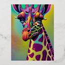 Recherche de portrait girafe cartes postales Safari