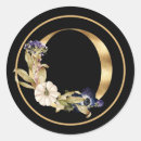 Recherche de lettre o autocollants Floral
