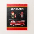 Recherche de pompiers puzzles Rouge
