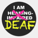 Recherche de audition autocollants Sourd