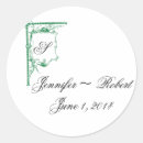 Recherche de monogramme fantaisie autocollants Joint d'enveloppe
