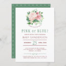 Recherche de pastel gender reveal invitations Rose ou bleu