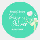 Recherche de eau douce autocollants Baby shower non sexiste