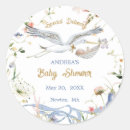 Recherche de cigogne vintage autocollants Baby shower de cigogne
