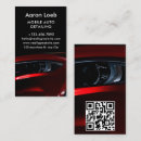 Recherche de voitures de luxe cartes visite Code qr