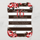 Recherche de rayures rouges et blanches invitations Moderne