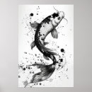 Suche nach koi fish poster Schwarz