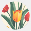 Recherche de illustration botanique autocollants Tulipe