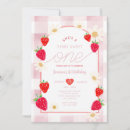 Recherche de fraise rose invitations Gingham