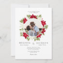 Recherche de poinsettia mariage invitations Rouge