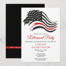 Recherche de retraite pompier cartes invitations Drapeau américain