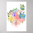 Suche nach liebe ist wie ein schmetterling poster Blume