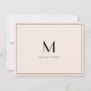 Recherche de monogramme moderne vœux cartes Rose