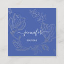 Recherche de fleurs bleues cartes visite Boss