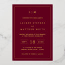 Recherche de bordeaux mariage invitations Monogramme