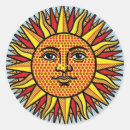 Recherche de visage du soleil autocollants Céleste