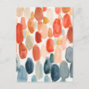 Recherche de corail et bleu cartes postales Contemporain