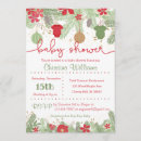 Recherche de baby shower noël invitations Rouge