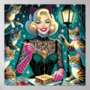 Recherche de rétro dame posters Chat