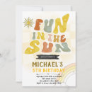 Recherche de amusement au soleil invitations D'anniversaire