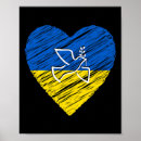 Suche nach krieg und frieden poster Ukrainische flagge