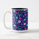 Recherche de motif floral tasses Coloré