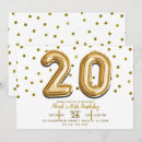Recherche de 20 anniversaire invitations Moderne