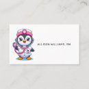 Recherche de pingouin mignon cartes visite Rose