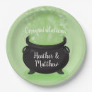 Recherche de chaudron de sorcière assiettes en papier Vert