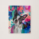 Recherche de terrier de boston puzzles Floral