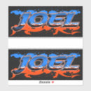 Recherche de joel autocollants Nom